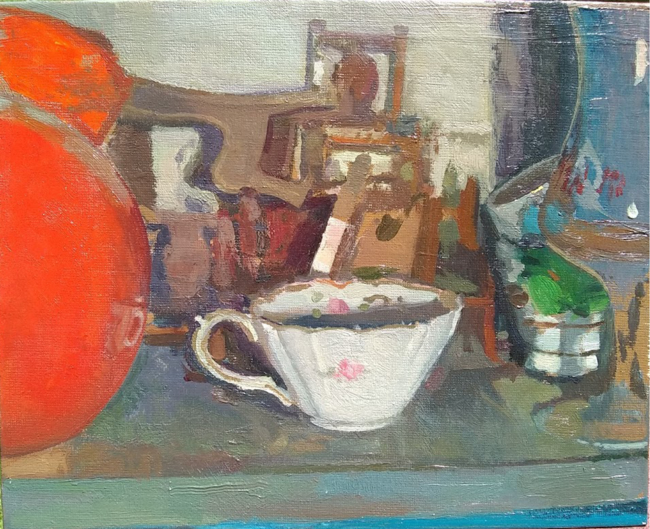 Tea Cup / oil on canvas board / 8" x 10" / 2020 / Private Collection
